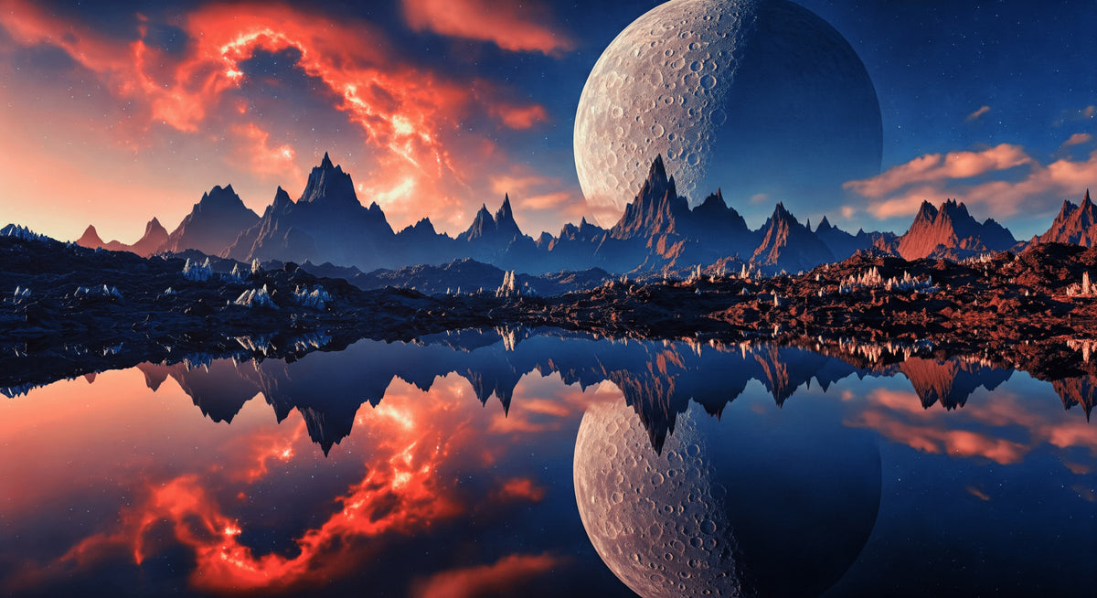 Mirror World Wall Mural in your room — zoomed