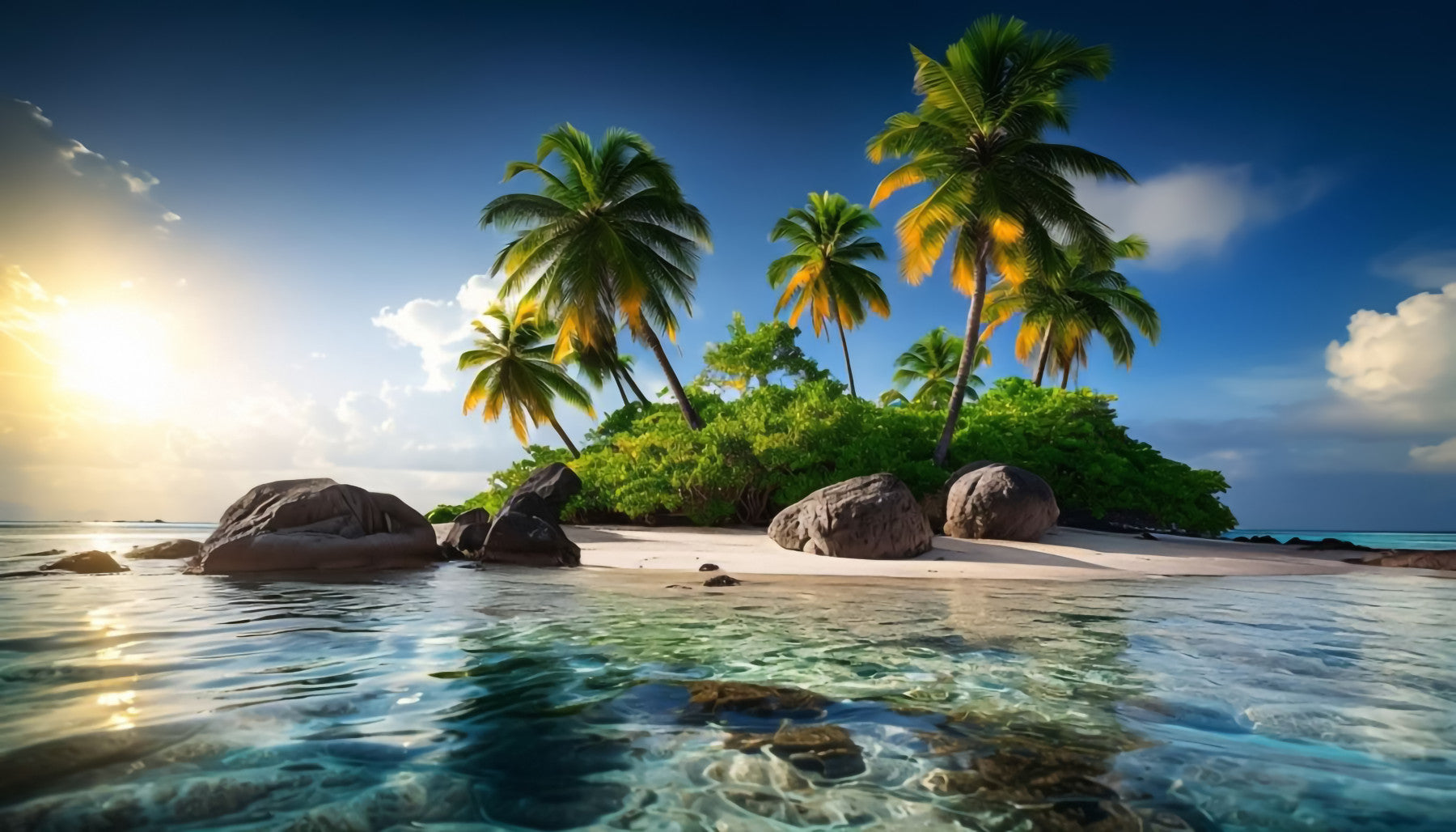 Tropical Island Dreams Wall Mural