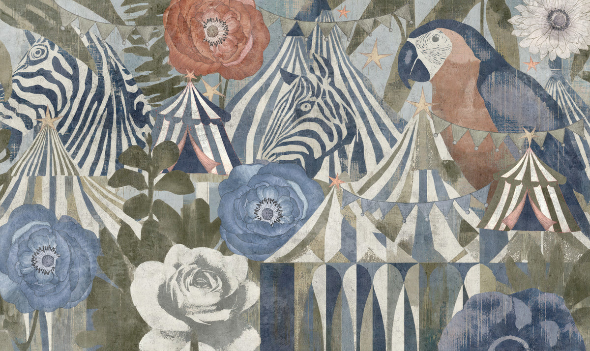 Circus Flora: Vintage Carnival Dream Wall Mural