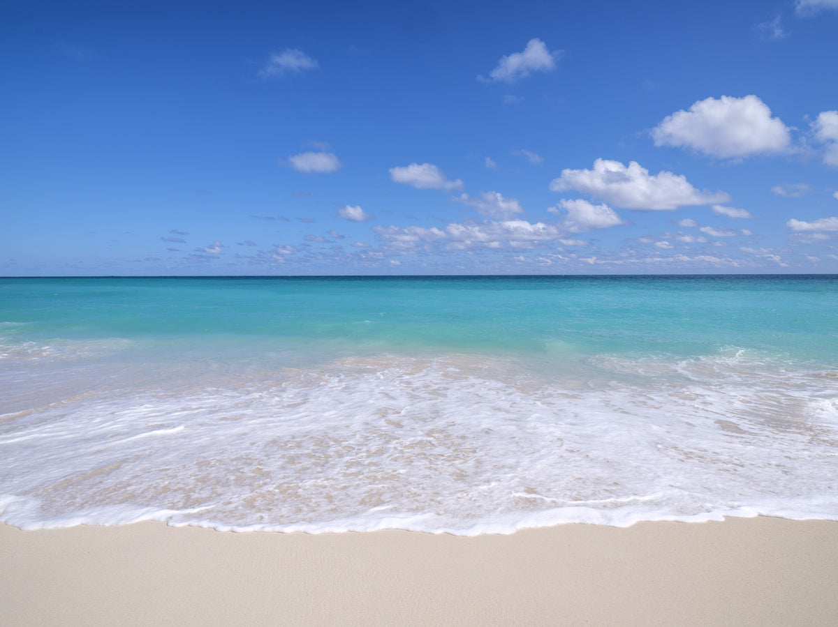 White Sandy Beach Wall Mural in your room — zoomed