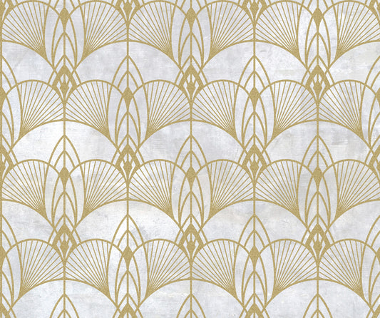 Art Deco White Glamour Wallpaper⁠