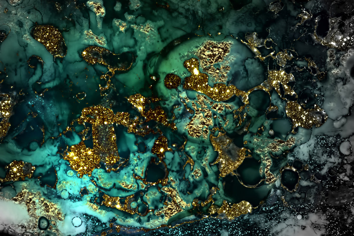 Emerald Allure Wall Mural in your room — zoomed