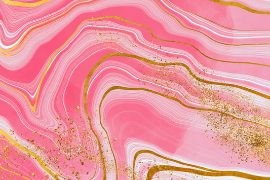 Marble Magic: Pink & Gold Wall Mural
