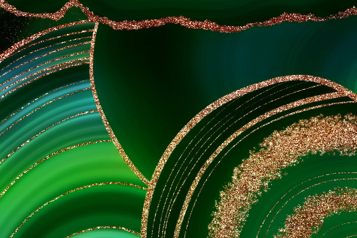 Gilded Geodes Wall Mural in your room — zoomed