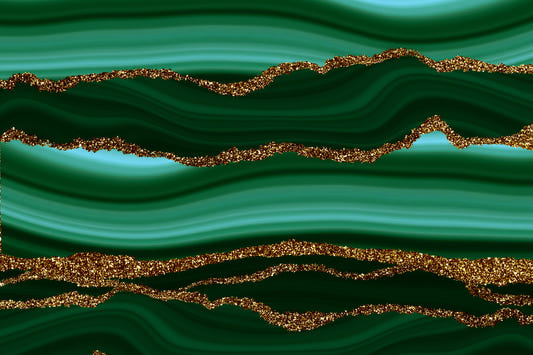 Gilded Malachite Wall Mural