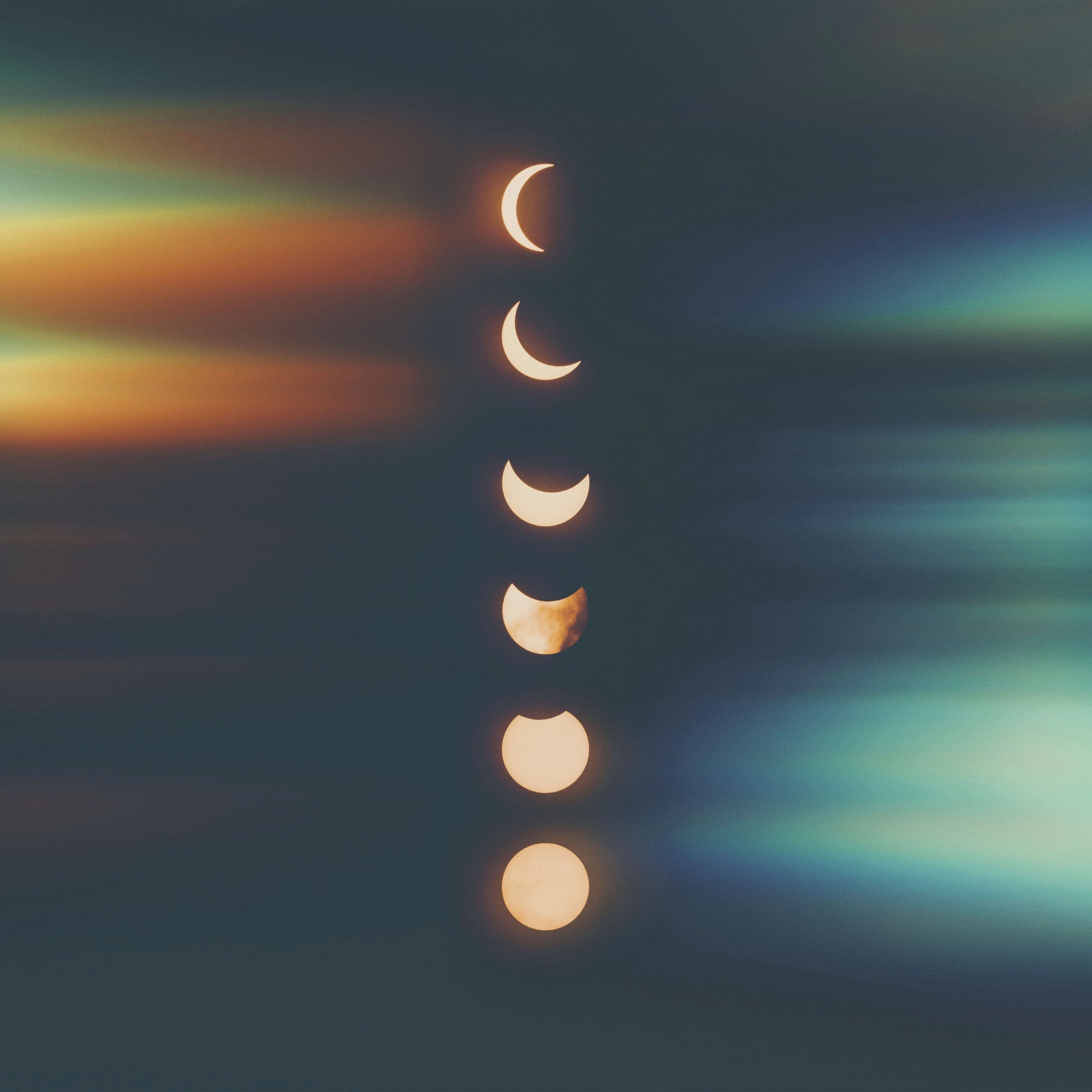 Shining Moon Phases Wall Mural