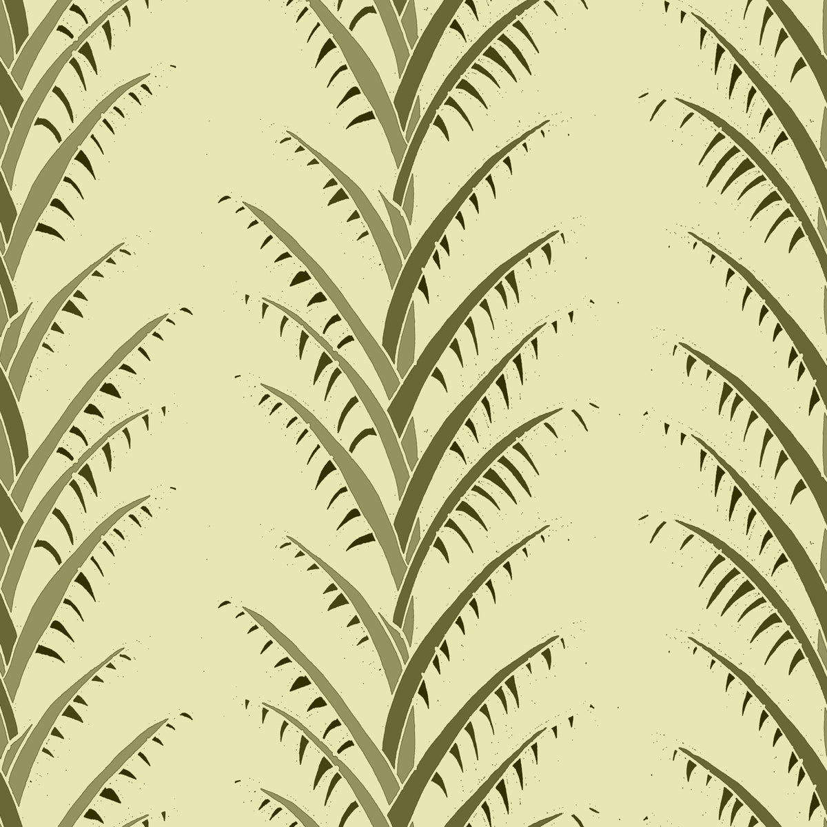 Simple Olive Green Palm Leaves Wallpaper⁠ in your room — zoomed