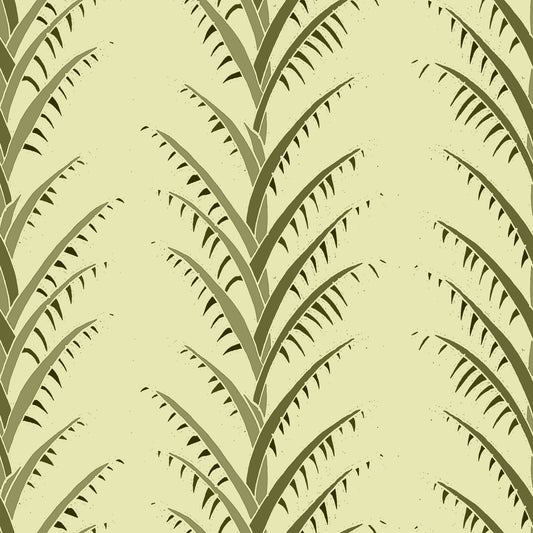 Simple Olive Green Palm Leaves Wallpaper⁠