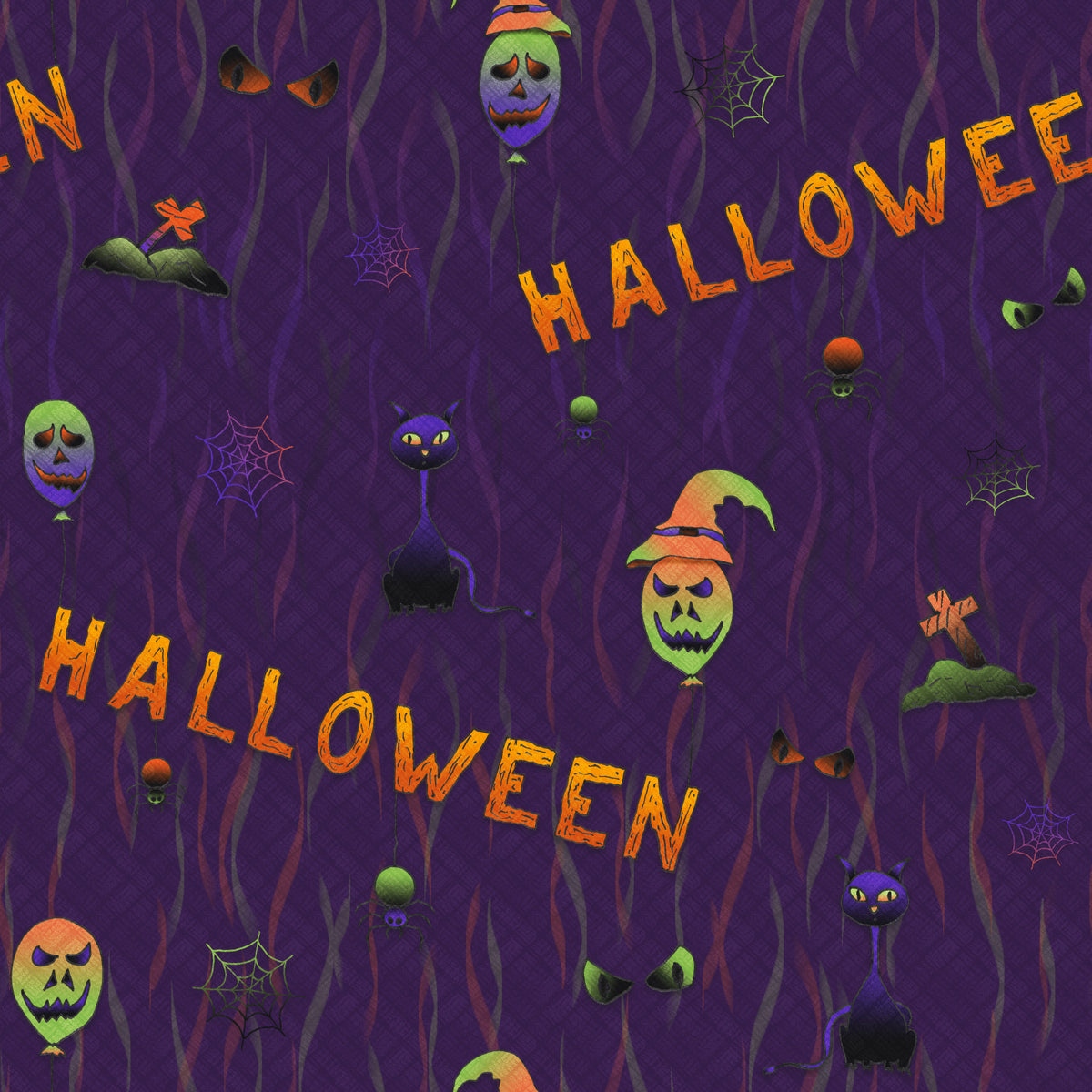Scary Halloween Purple Wallpaper⁠