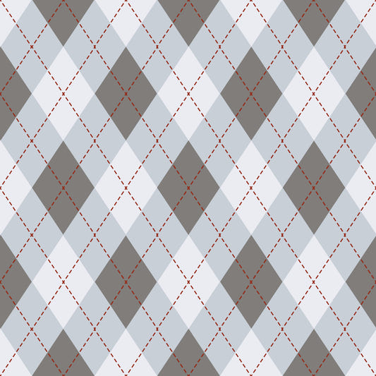 Classic Argyle Pattern Gray and Light Blue Wallpaper⁠