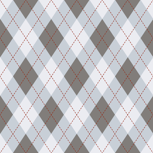 Classic Argyle Pattern Gray and Light Blue Wallpaper⁠