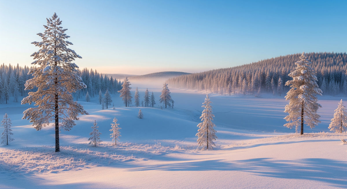 Winter's Calm Whisper Wall Mural in your room — zoomed