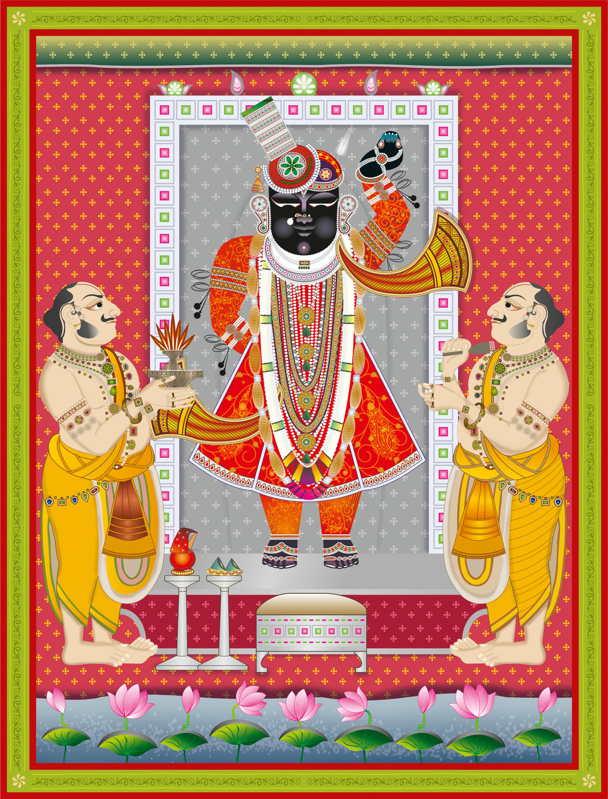 Hindu Deity Art Wall Mural in your room — zoomed