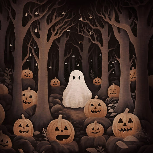 Pumpkins Ghost Wall Mural