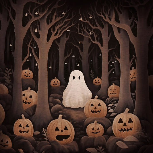 Pumpkins Ghost Wall Mural