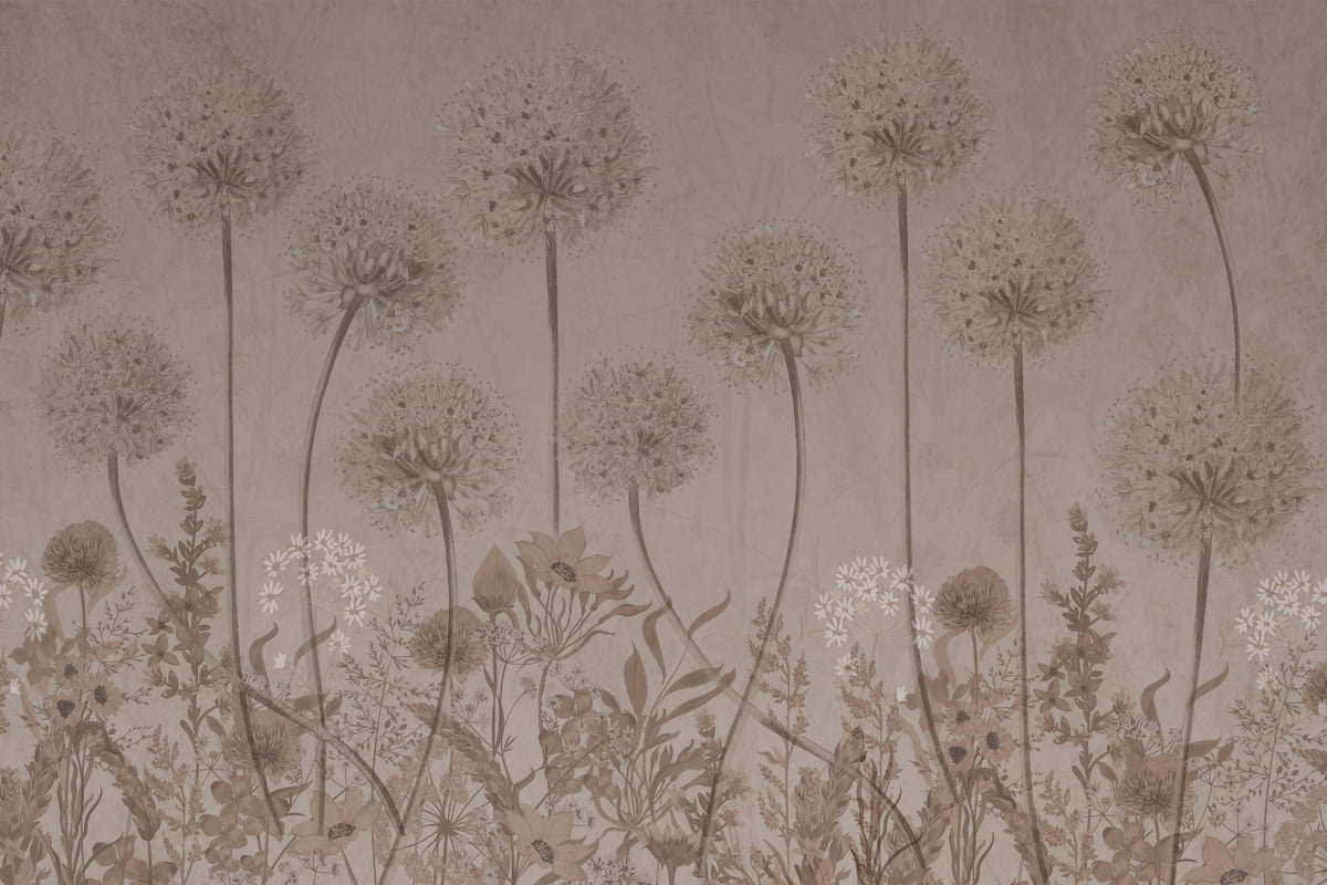 Whispers of Wildflowers Wall Mural in your room — zoomed