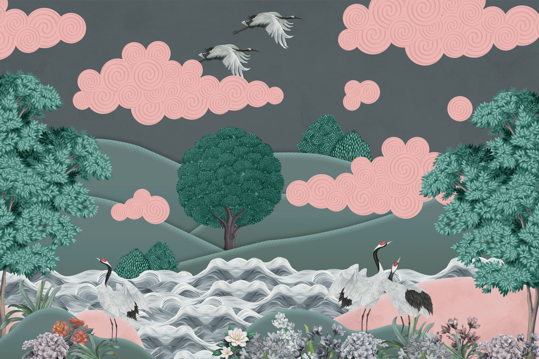Crane's Dreamscape Wall Mural