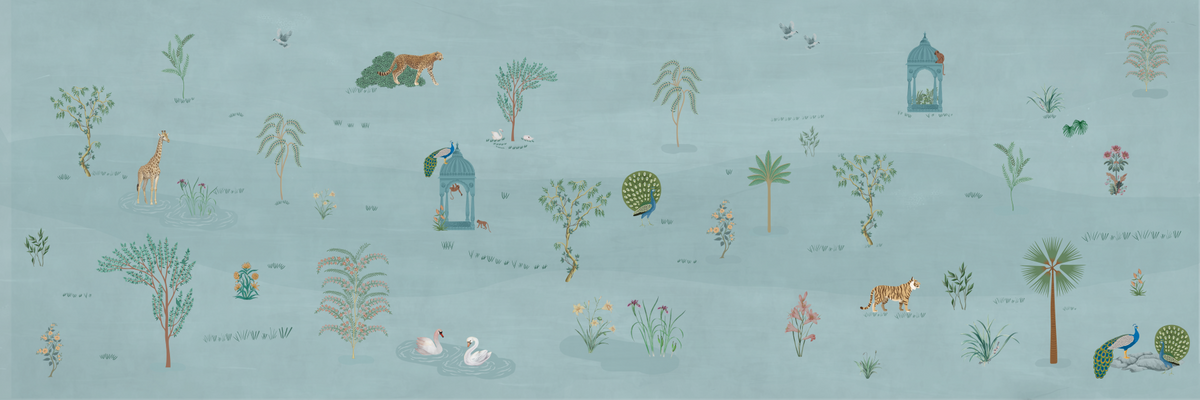 Serene Savannah Wall Mural in your room — zoomed