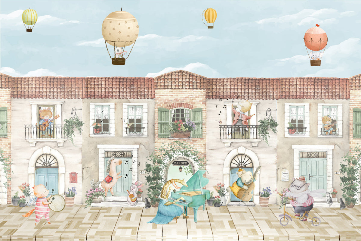 Animal Bandstand Wall Mural