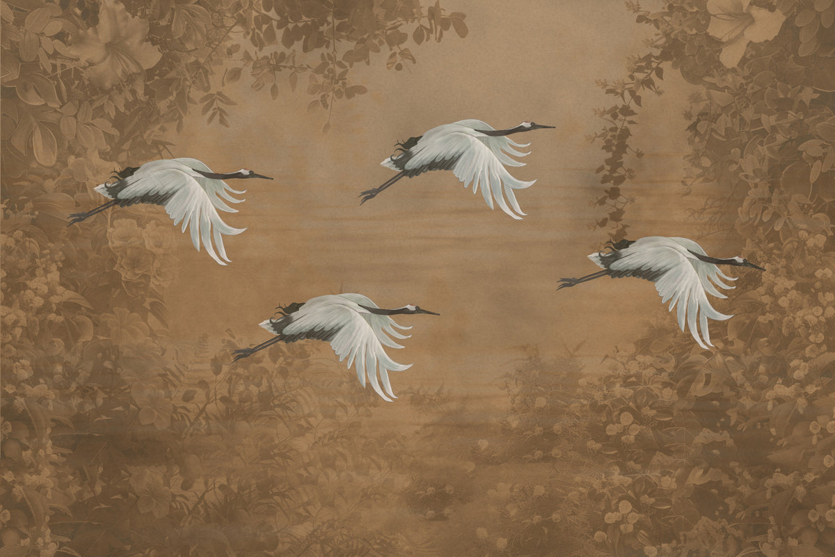 Asian Avian Dream Wall Mural in your room — zoomed