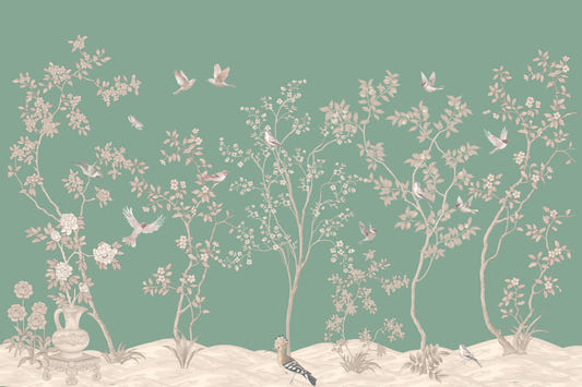 Avian Bloom Wall Mural
