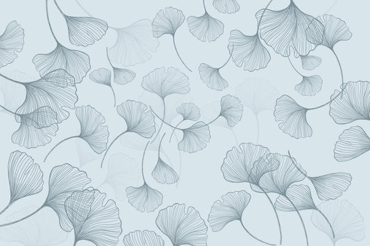 Pale Ginkgo Dreams Wall Mural