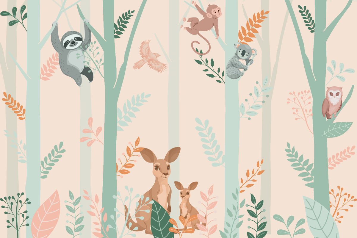 Enchanted Forest Friends Wall Mural