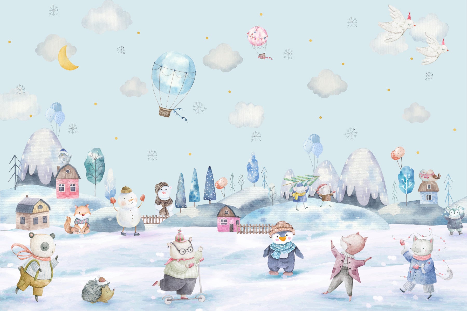 Winter Whimsy Wallpaper Wall Mural