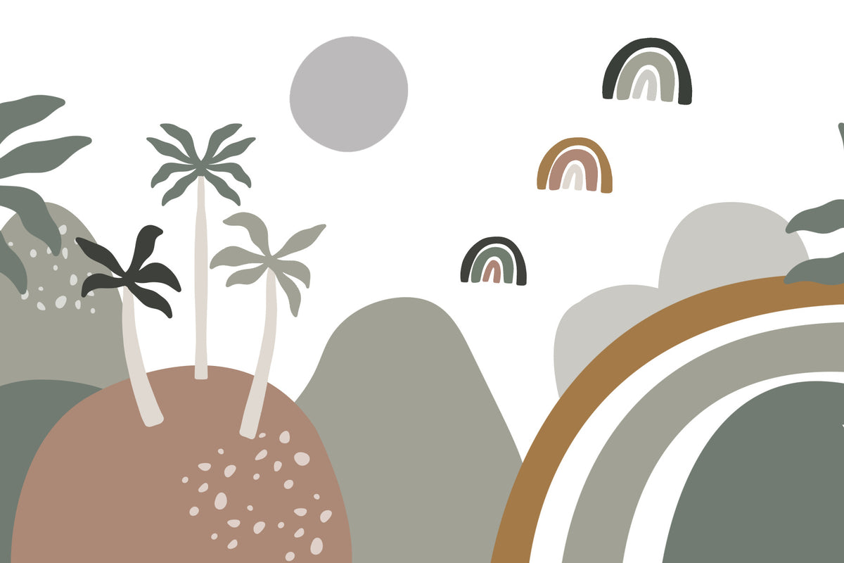 Neutral Rainbow Retreat Wall Mural