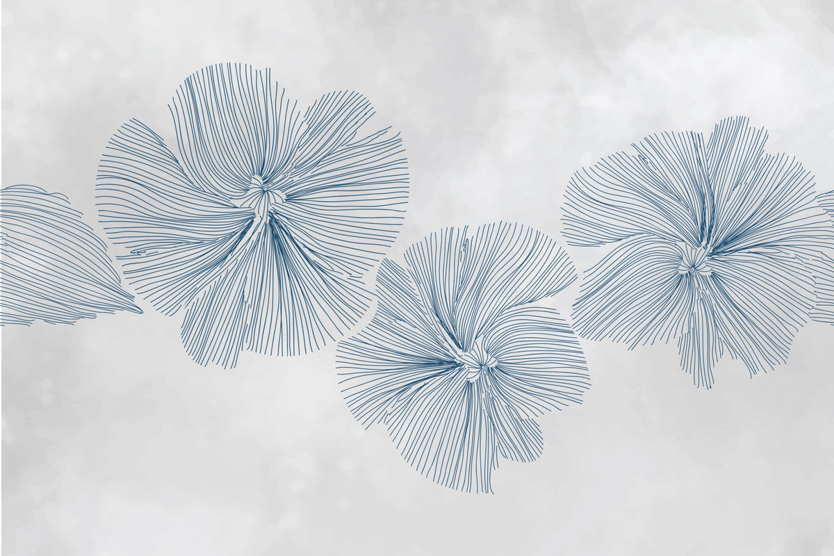 Floral Lines Serenity Wall Mural
