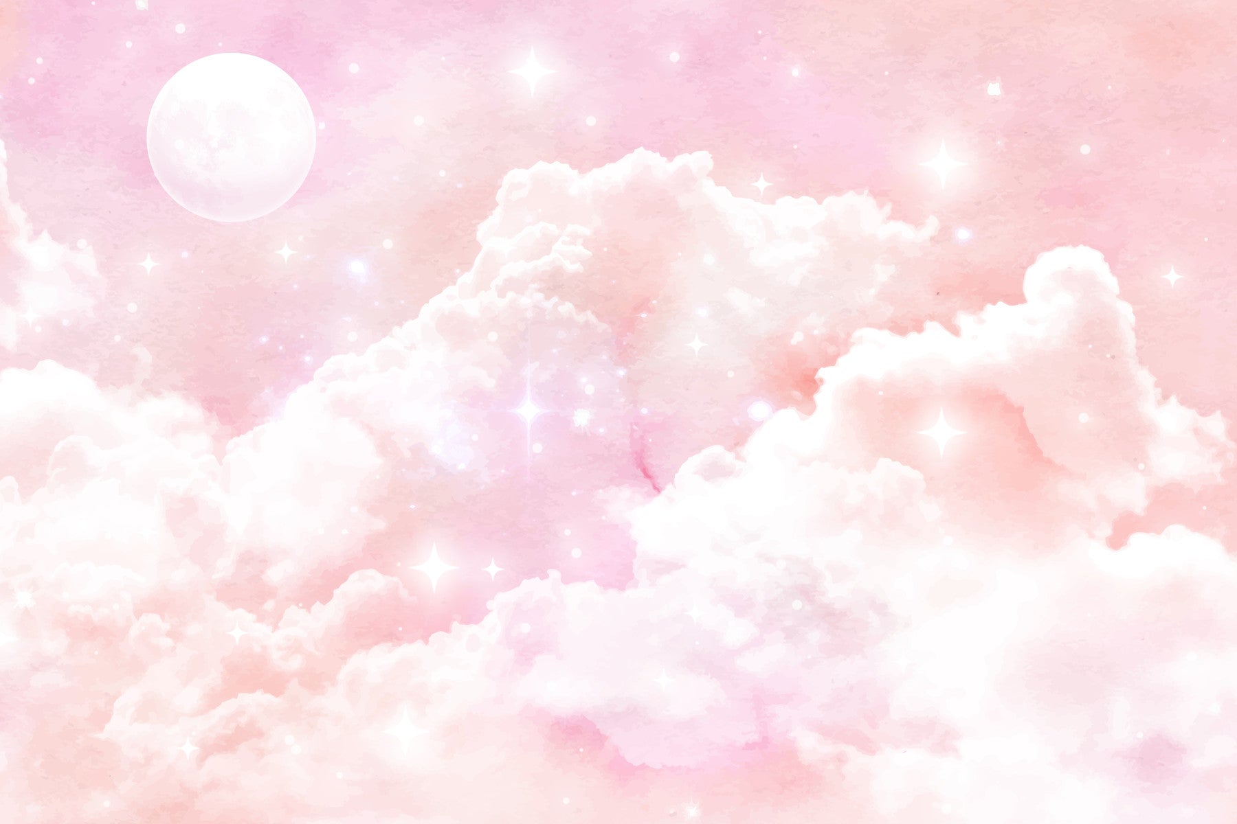 Moonlit Clouds Wall Mural