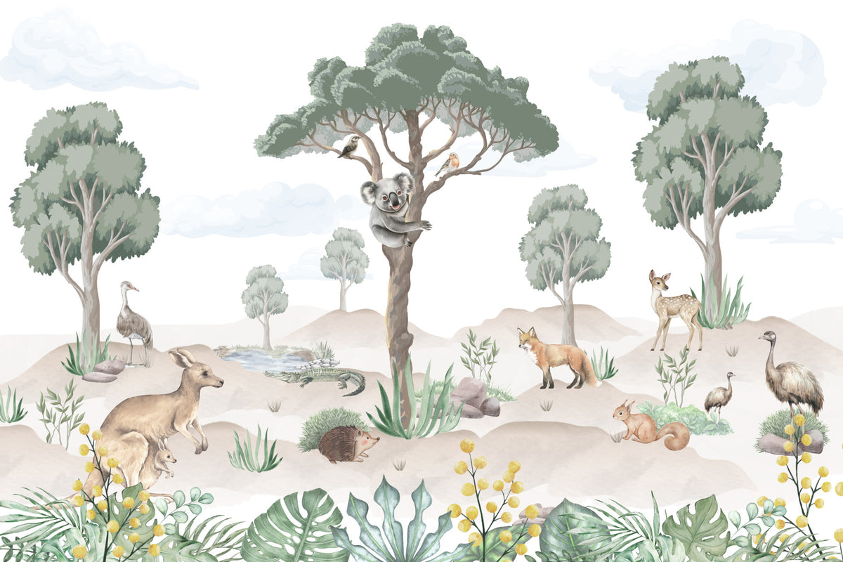 Aussie Friends Forever Wall Mural