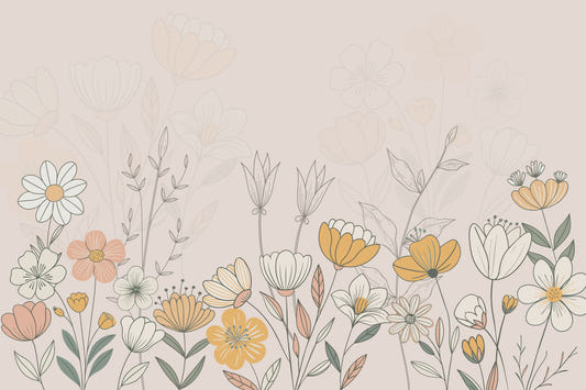 Floral Whisper Wall Mural