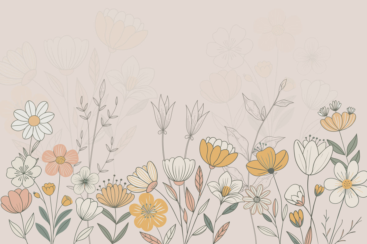 Floral Whisper Wall Mural