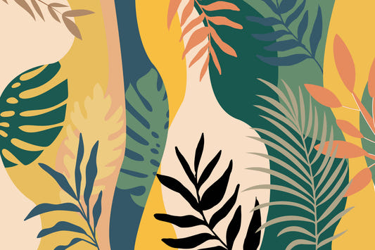 Abstract Leaf Canopy Wall Mural