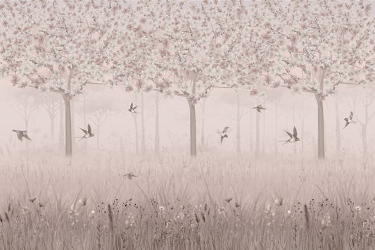 Tranquil Bloom Flight Wall Mural