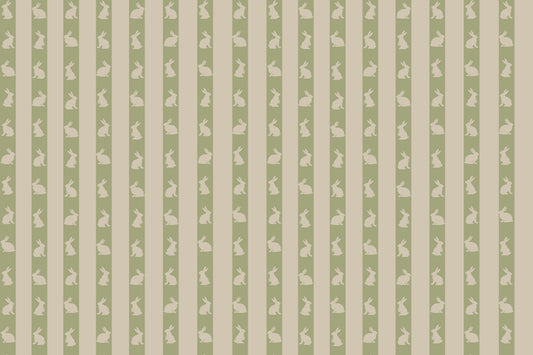 Serene Rabbit Rows Wall Mural