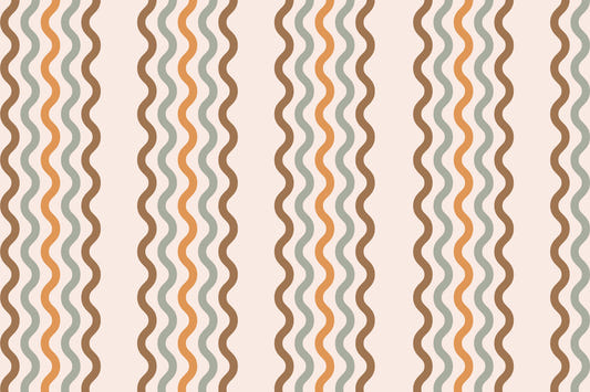 Retro Waves Wall Mural
