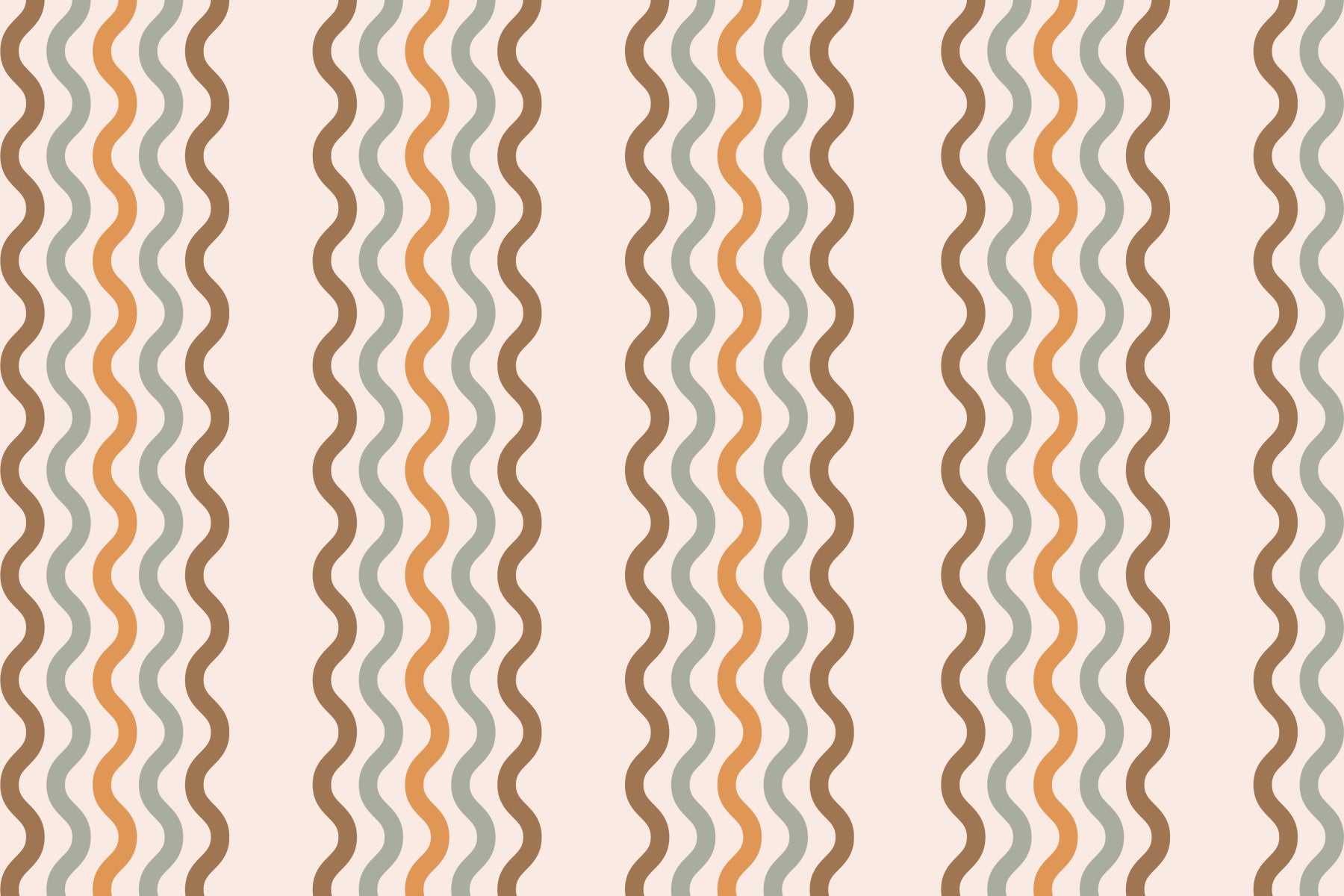 Retro Waves Wall Mural