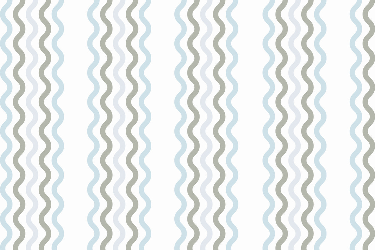 Serene Wave Lines Wall Mural