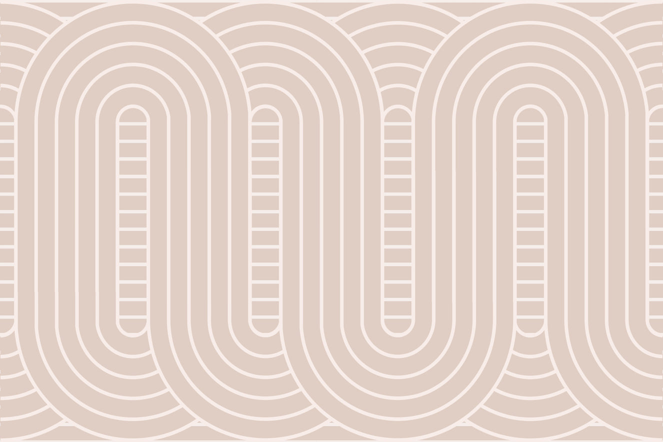 Arcadia Curved Beige Wallpaper Wall Mural