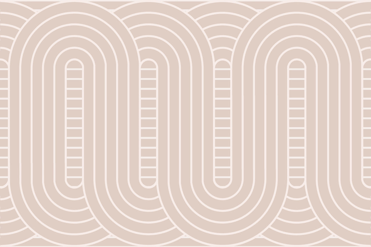 Arcadia Curved Beige Wallpaper Wall Mural