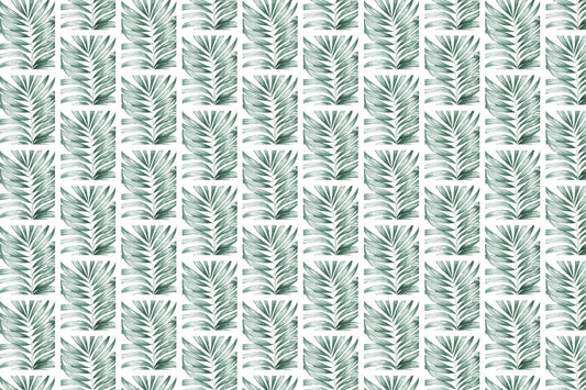 Leafy Grid Wall Mural