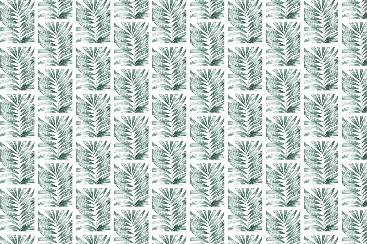 Leafy Grid Wall Mural
