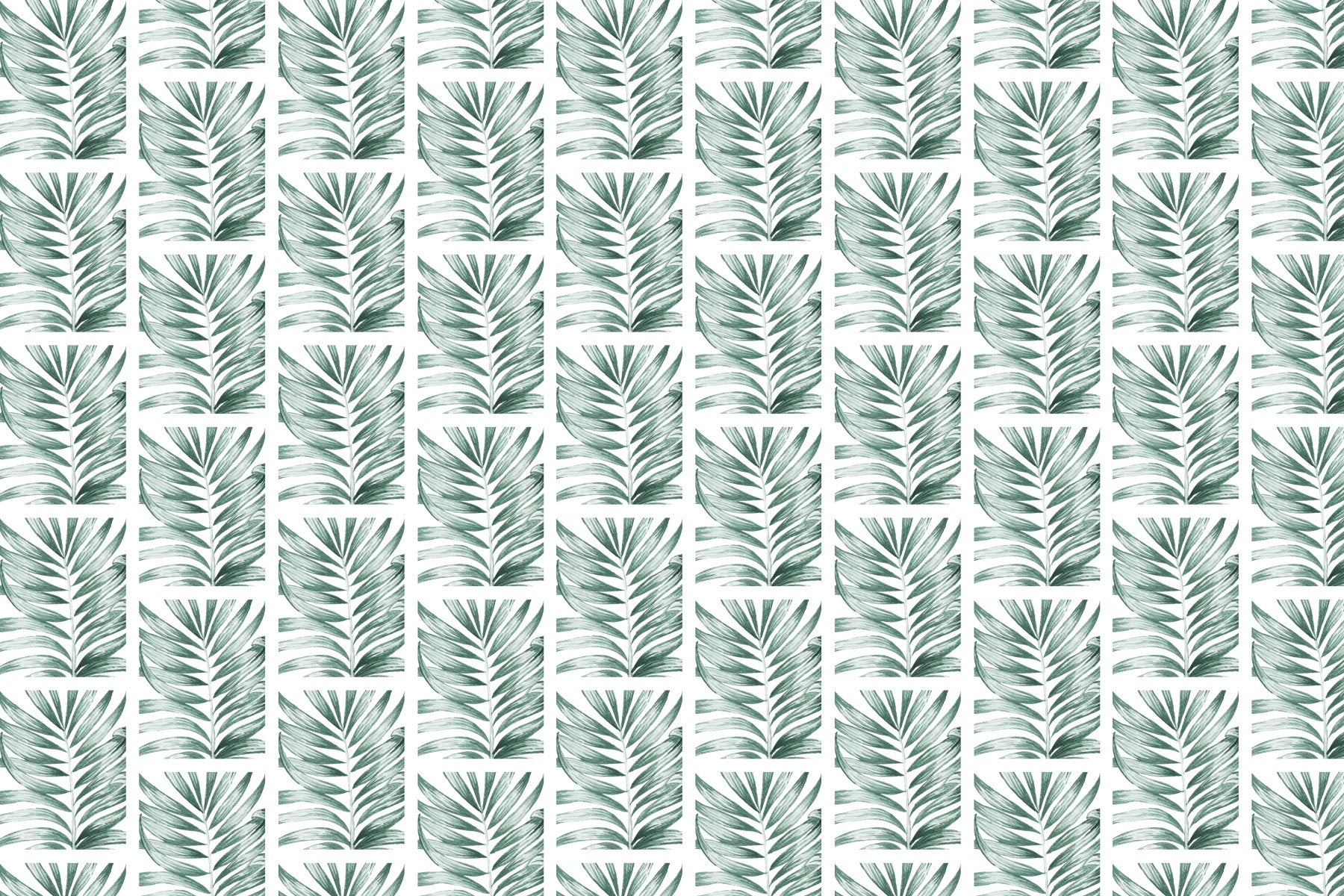 Leafy Grid Wall Mural