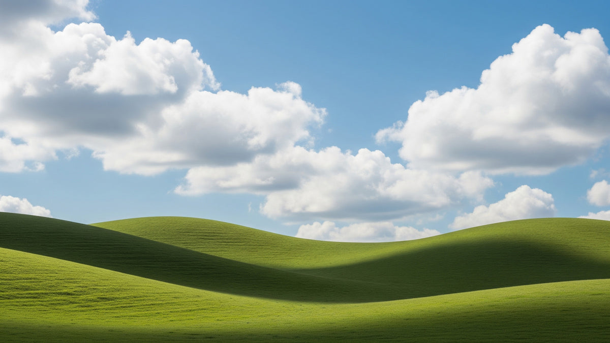 Rolling Greens Wall Mural in your room — zoomed