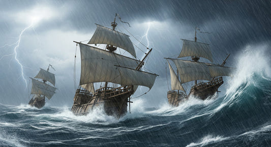 Stormy Seas Armada Wall Mural