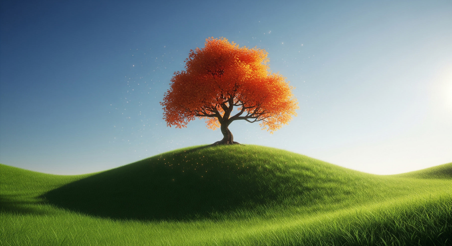 Autumnal Hillside Wall Mural