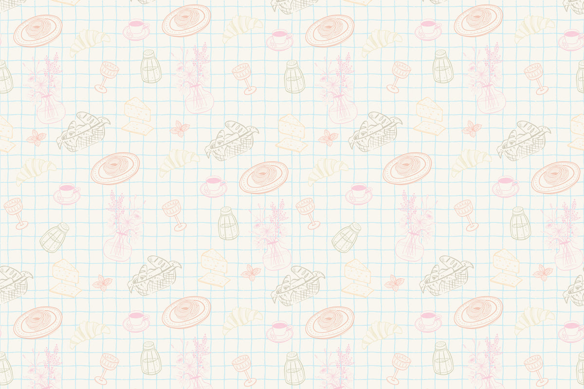 Sketchbook Picnic Wall Mural