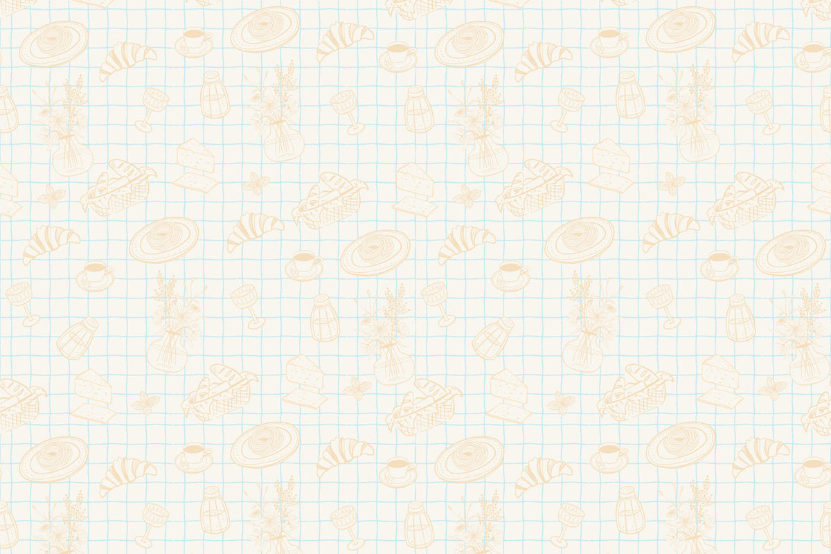 Gourmet Doodles Wall Mural